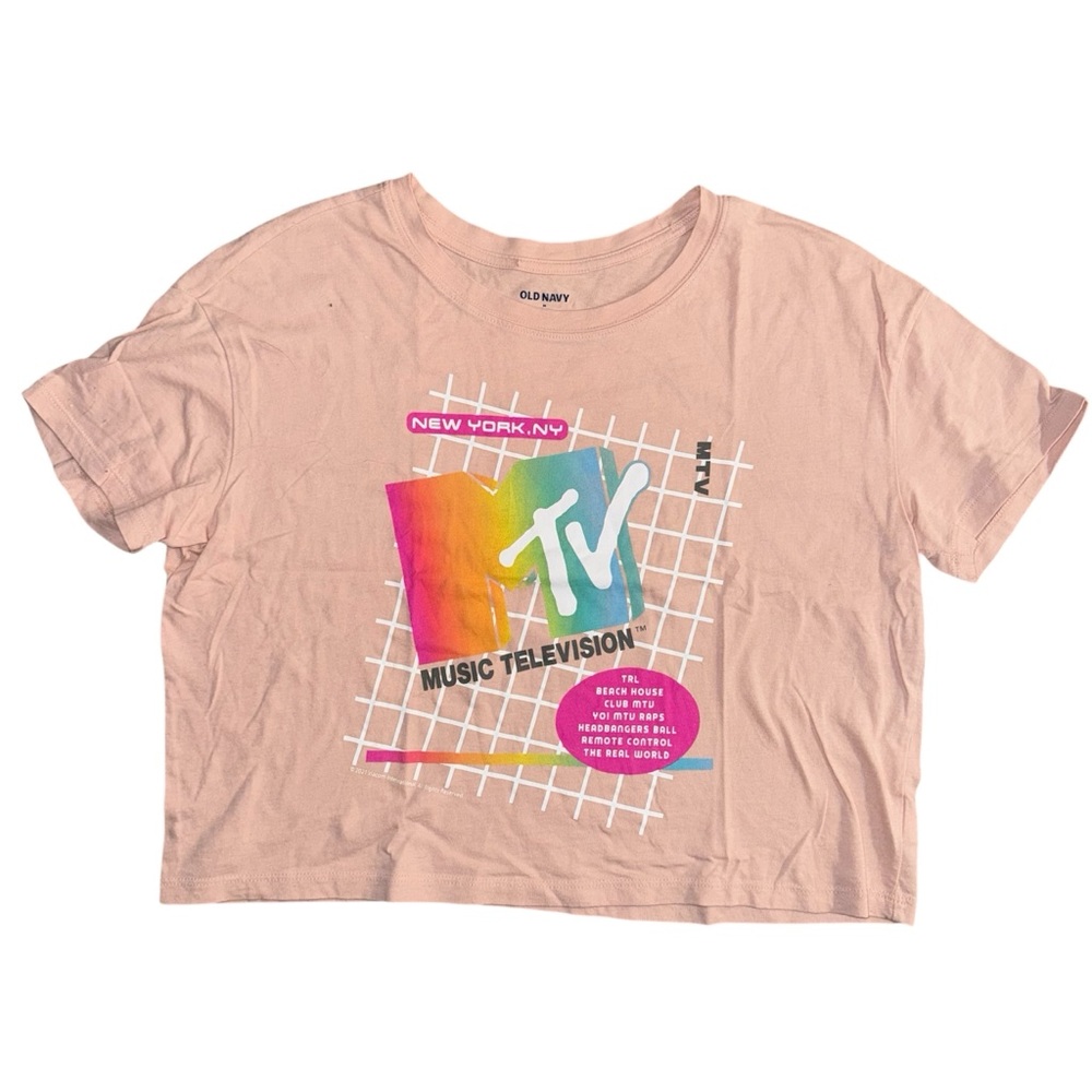 Old Navy Peach MTV Graphic Tee